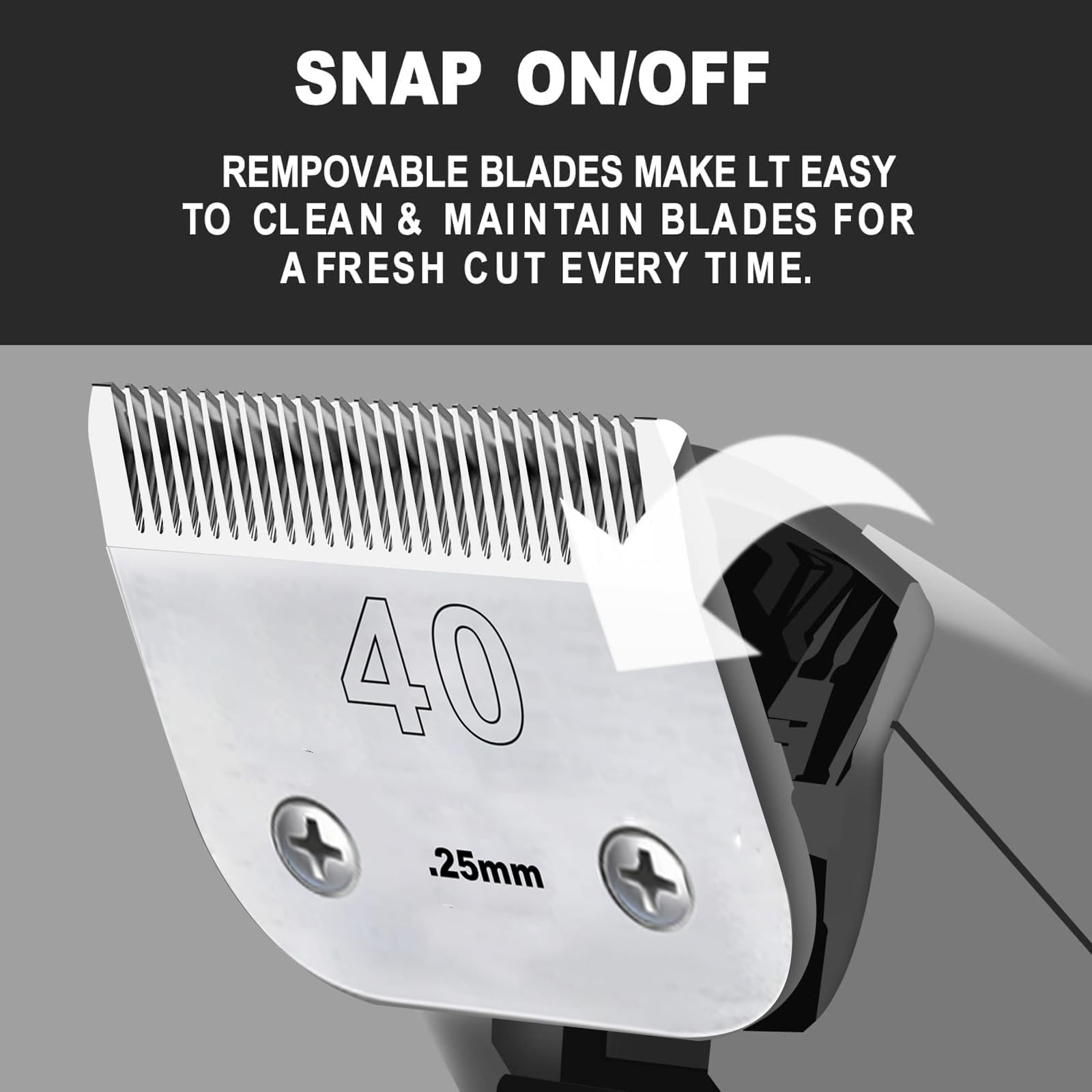 Clipper Blade Dog Grooming Compatible with Andis Clippers Carbon Infused Steel Detachable Ceramic Sharp Edge Also Compatible wit