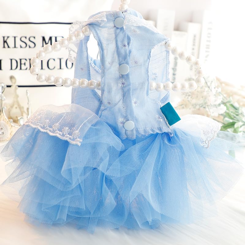 Aza Dog Wedding Dresses For Small Dogs Skirt Lolita Clothes Cat Princess Costume Waltz Pet Girl Cute Star Coat Outfits Summer Co