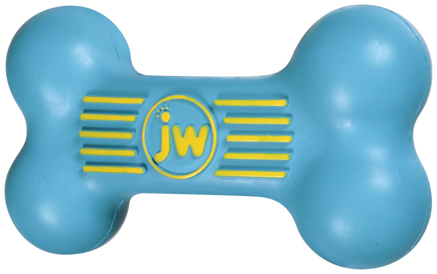 JW iSqueak Bone Durable Natural Rubber Dog Toy (Assorted Colors)