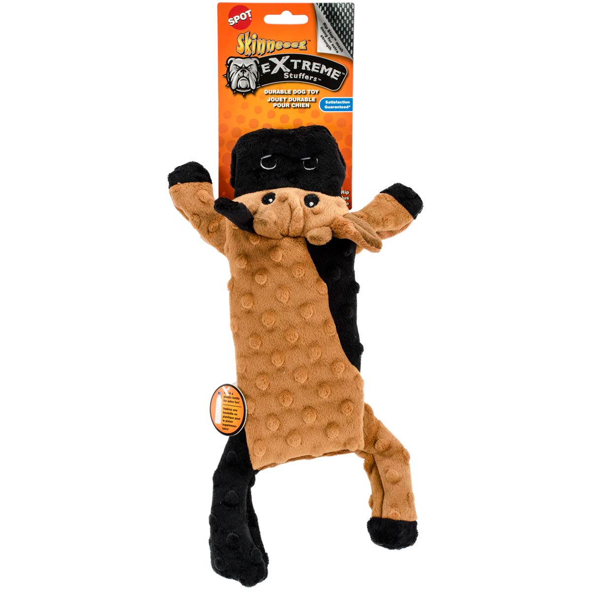 Ethical Pets 54094 Skinneeez Extreme Stuffing Free Dog Toy, 14'', Cow, Brown