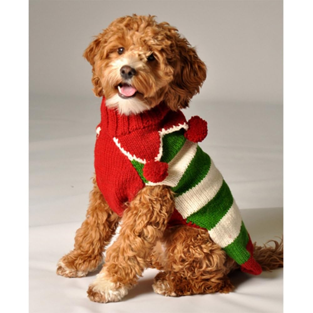 Chilly Dog Christmas Elf Dog Sweater (X-Large)