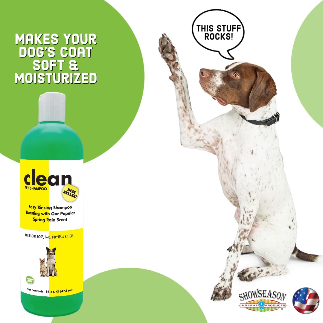 Clean Shampoo For Dogs And Cats With Great Long Lasting Scent 16 Oz. | Cruelty-Free | Paraben-Free | Biodegradable And Non-Toxic