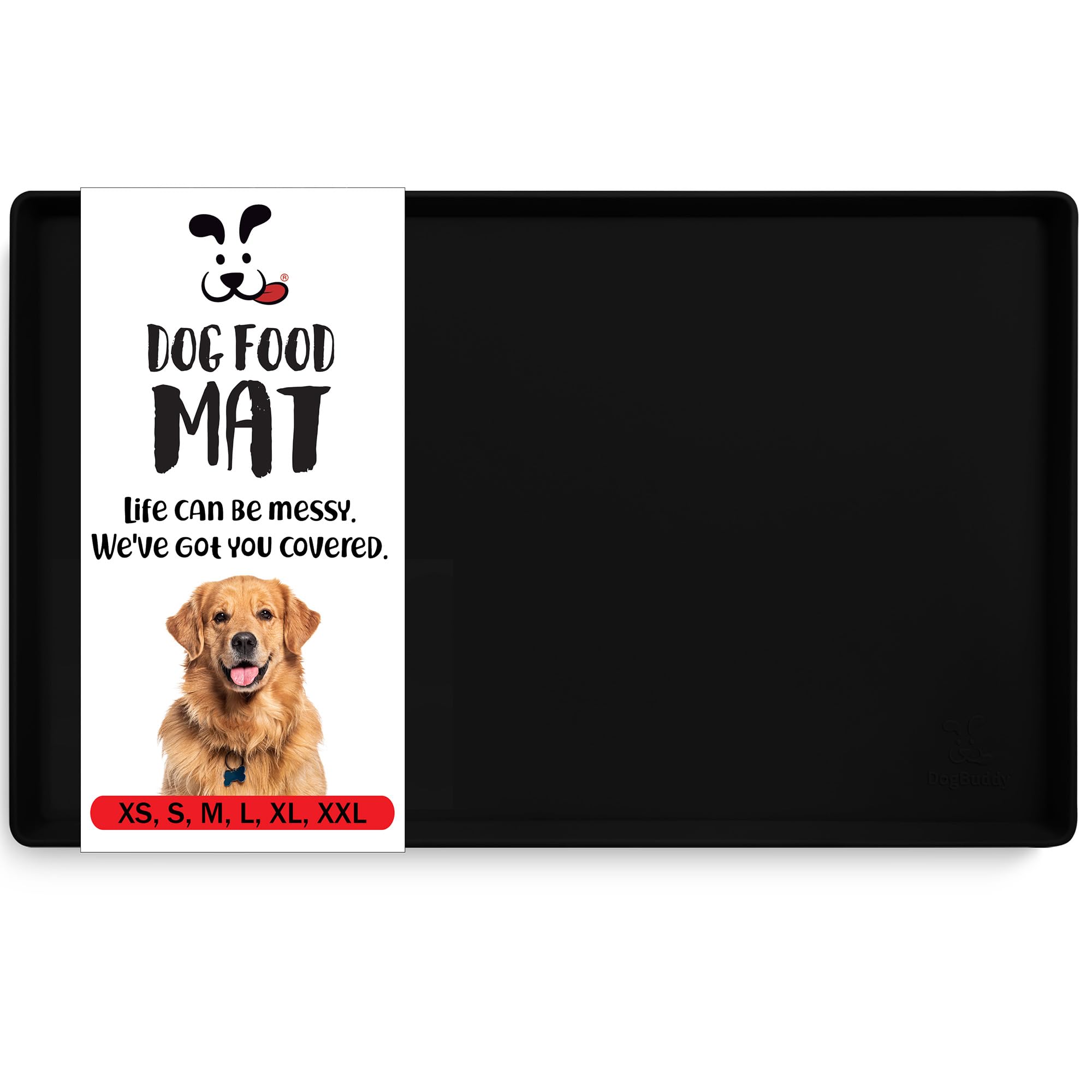 DogBuddy Dog Food Mat  Waterproof Dog Bowl Mat for Food and Water, Silicone Pet Feeding Mats for Floors, NonSlip Placemat with