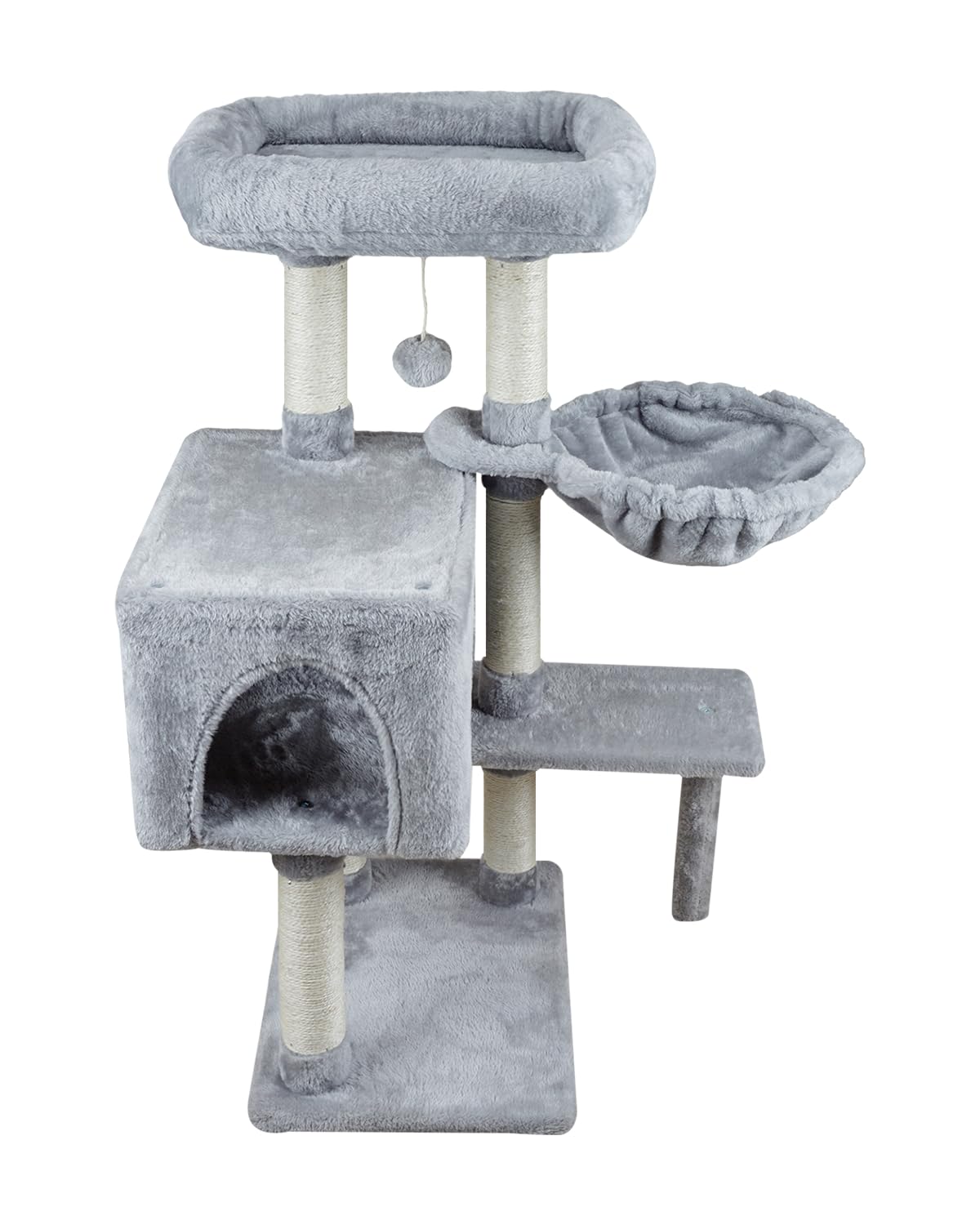Kiyumi Cat Tree Multi-Level Pet Activity Center Cat Tower Condo With Sisal Scratching Post For Indoor Cats Cat Tree Cat Furnitur