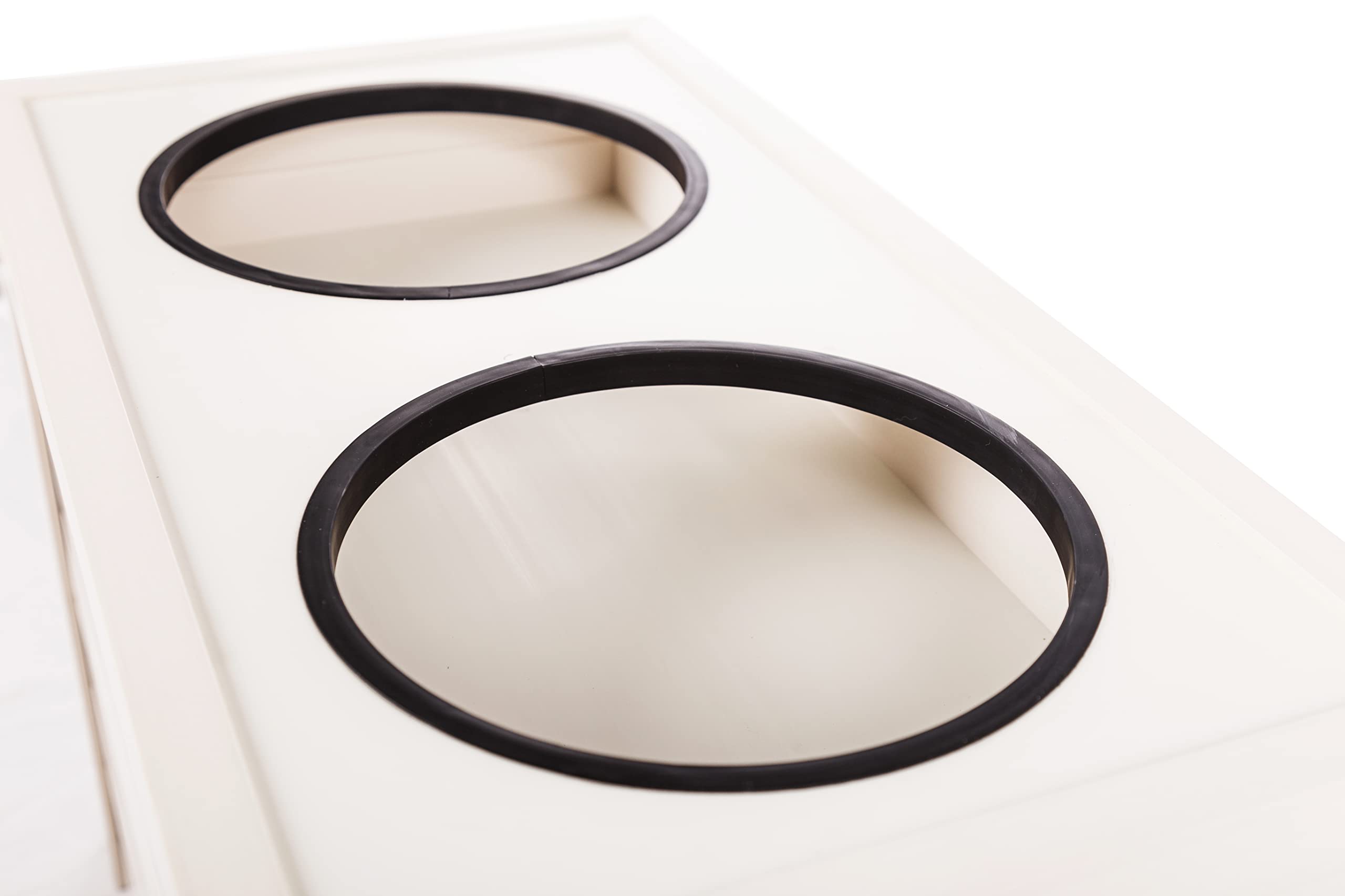 New Age Pet Ecoflex Piedmont Pet Diner With Storage - Antique White, Large (Ehhf304Xl)