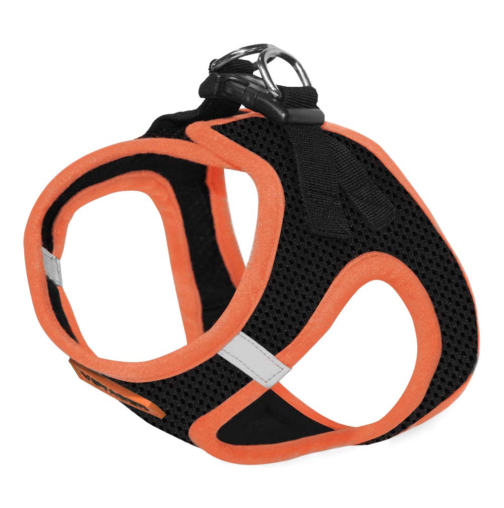 Voyager Step-In Air Dog Harness - All Weather Mesh Step In Vest Harness For Small And Medium Dogs By Best Pet Supplies - Orange Trim, Xl