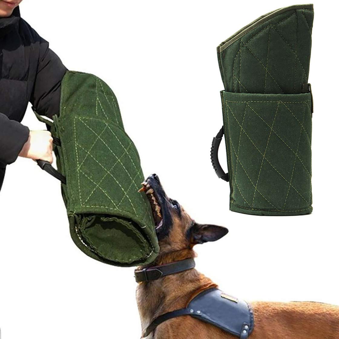 Dog Bite Sleeve Training Large Dogs, Fits Pitbull German Shepherd, K9, Ipo, Best For Young Dogs Puppy Playing Biting Tugging Toy Interactive Play - Green