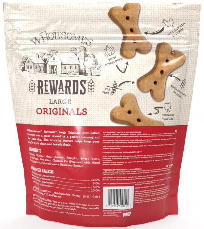 Wholesomes Rewards Large Original Biscuit Dog Treats 3 lb
