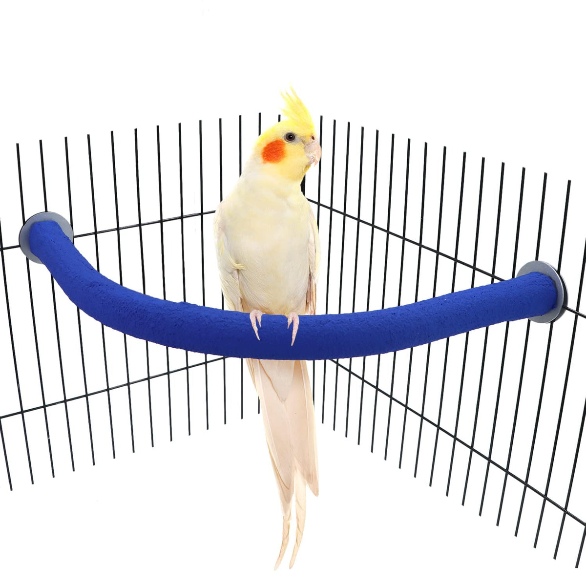 Wontee Bird Perches Bird Cage Sand Perch Stand For Budgies Parakeets Cockatiels Conures (Random Color) (90 Degrees)