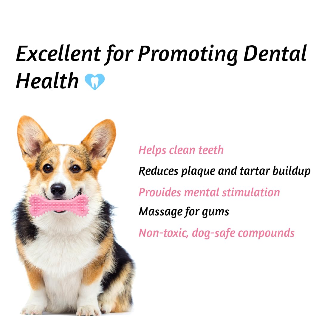 Simplyy Rubber Bone Dog Chew Toy - Durable & Long-Lasting Bite-Resistant Chew Toy For Dogs Perfect For Fun, Dental Health, And E