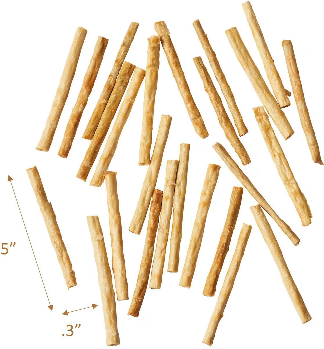 Fieldcrest Farms Nothing to Hide Natural Rawhide Alternative Small Twist Stix for Dogs -50 Pack - All Natural Easily Digestible