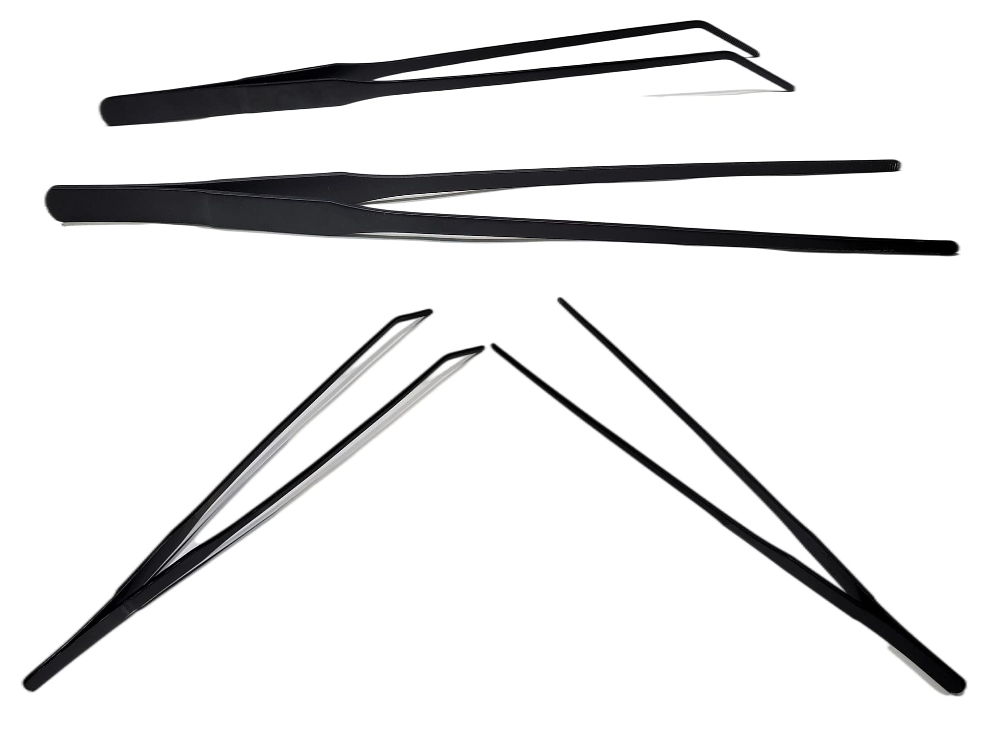 Mrtioo 2Pcs 10.5' Reptile Stainless Steel Long Tweezers Feeding Tongs, Lizards Snake Gecko And Tarantula Supplies, Terrariums Aquarium Fish Tank Tools - 10.5' Black 2Pcs