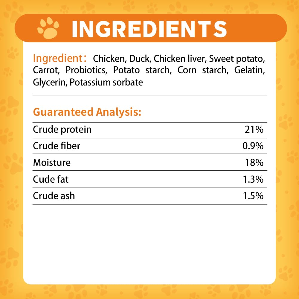 FAYWELL - Combo Kabob Dog Natural Treats, Rich in Protein & Vitamins & Probiotics, Supports Oral Health, Digestible (16pk/288g)