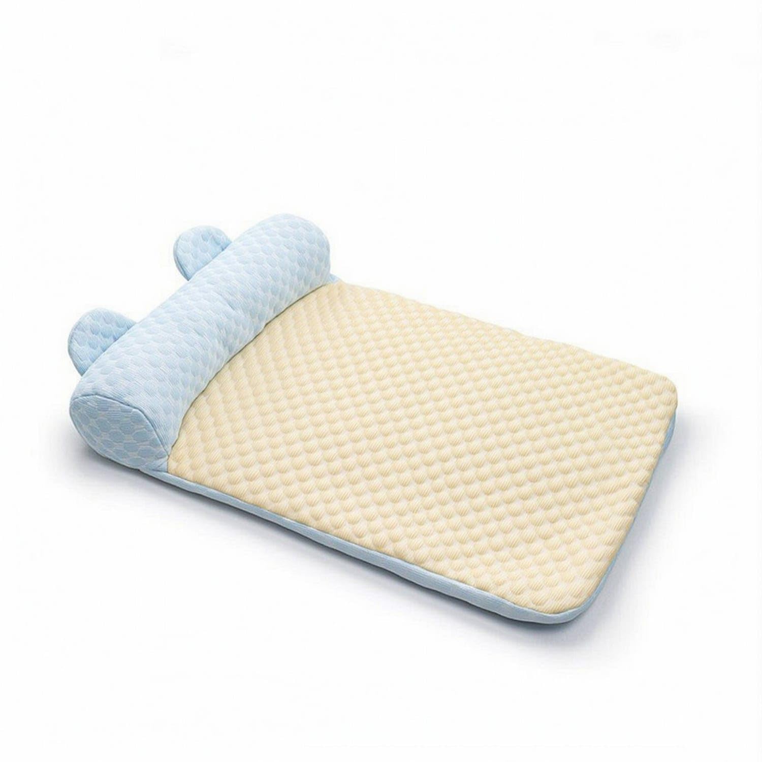 PEXORVA Padded Pet Cooling Bed with Headrest Breathable Washable Pet Mat Lightweight Quilted Dog Bed Sturdy for Dogs