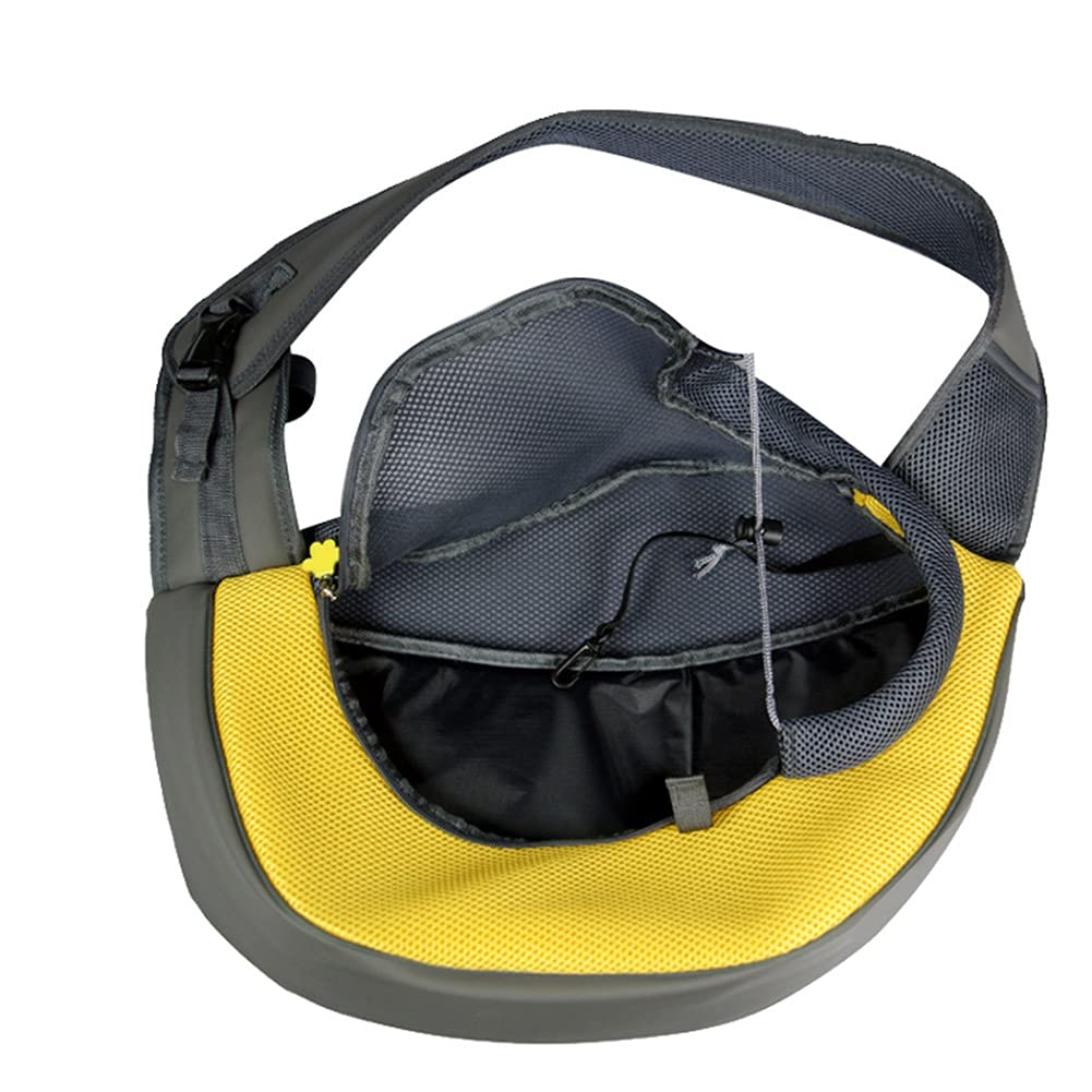 Pet Dog Sling Carrier, Breathable Mesh Portable Travel Safe Pet Sling Shoulder Bag Carrier With Adjustable Non-Slip Shoulder Strap For Small Dogs Cats Puppy