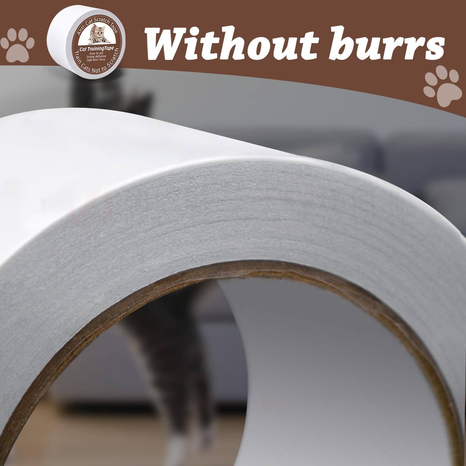 Anti Cat Scratch Tape, 4 Inches X 30 Yards Cat Training Tape, 100% Transparent Double Sided Tape For Anti Cat Scratcher, Sticky