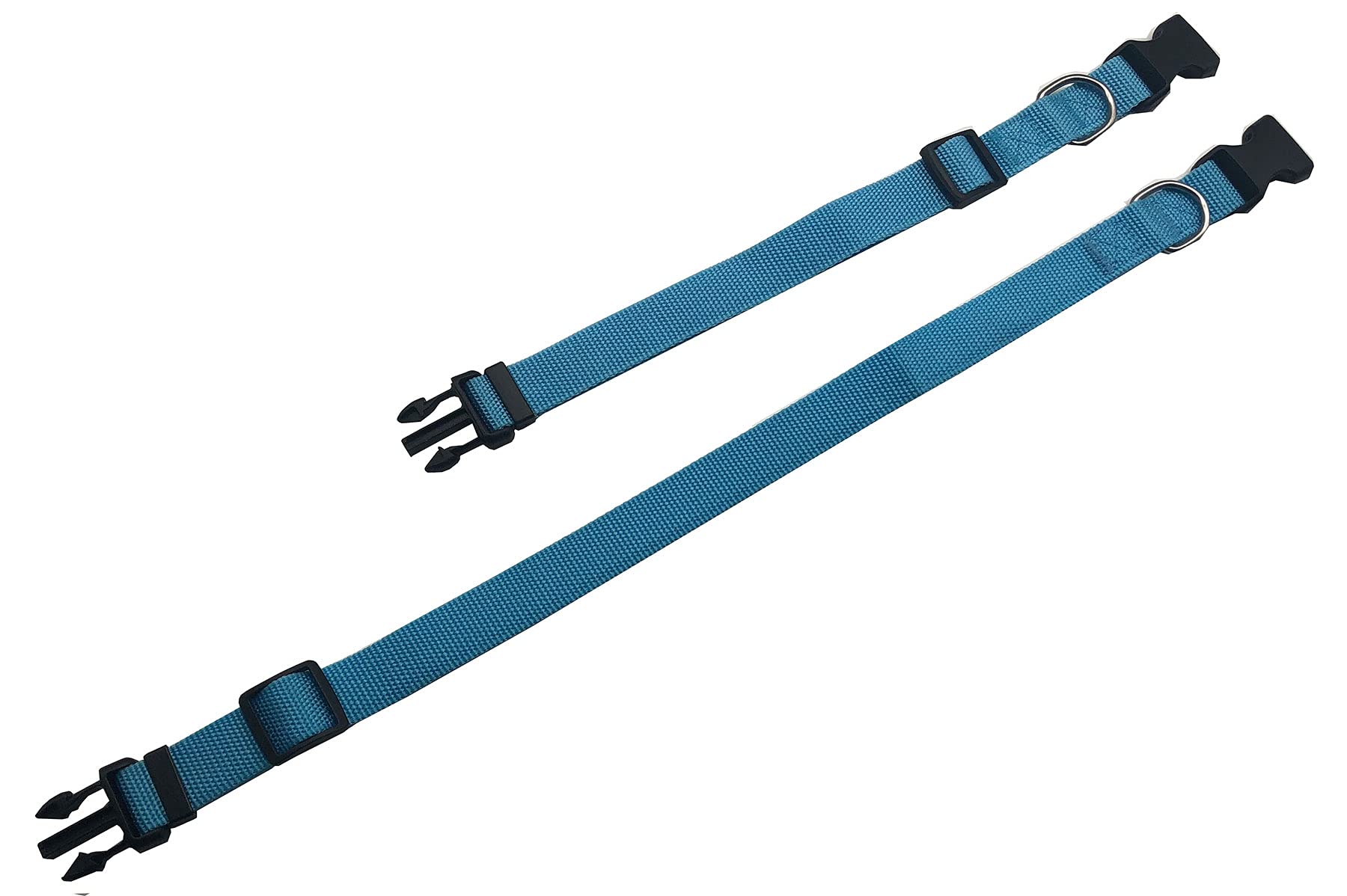 Adjustable Nylon Dog Collar, Durable Pet Collar 1 Inch 3/4 Inch 5/8 Inch Wide, For Large Medium Small Dogs (M(3/4' X 14-21'), Sky Blue)