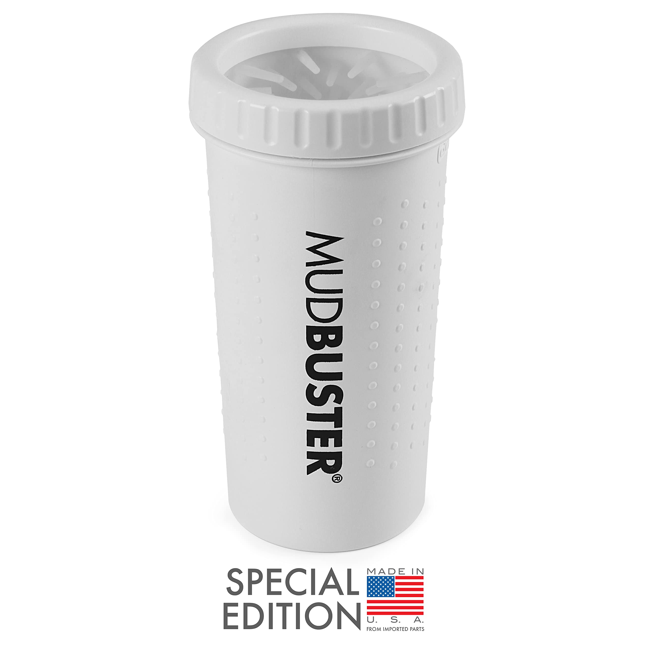 Dexas Mudbuster Portable Dog Paw Washer/Paw Cleaner, Large, Bright White- Special Edition (Pw72032-22Wp)