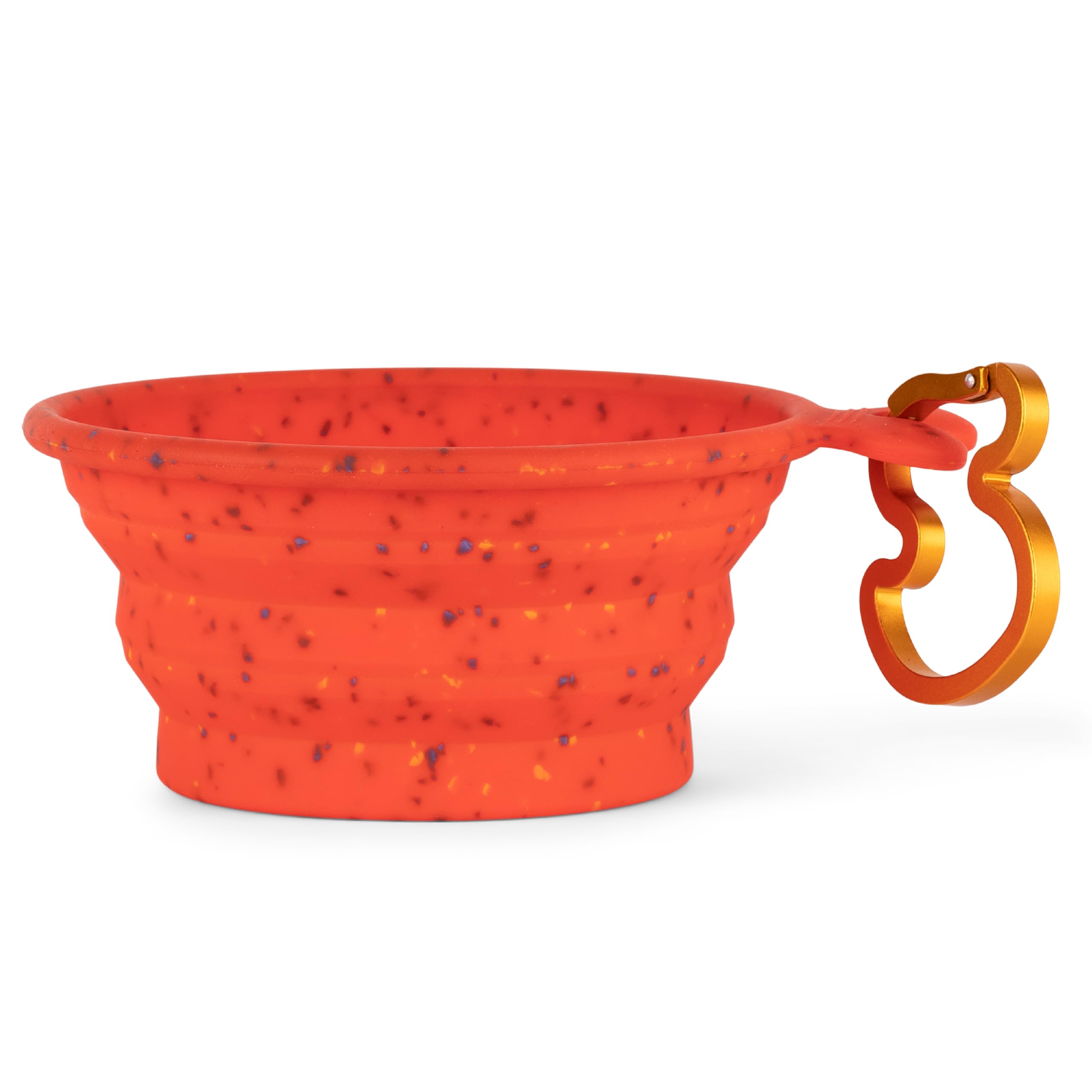 The Dodo Collapsible Dog Bowl, Red; Travel Dog Bowl That Folds Flat and Clips with Carabiner for Easy Storage and Carry