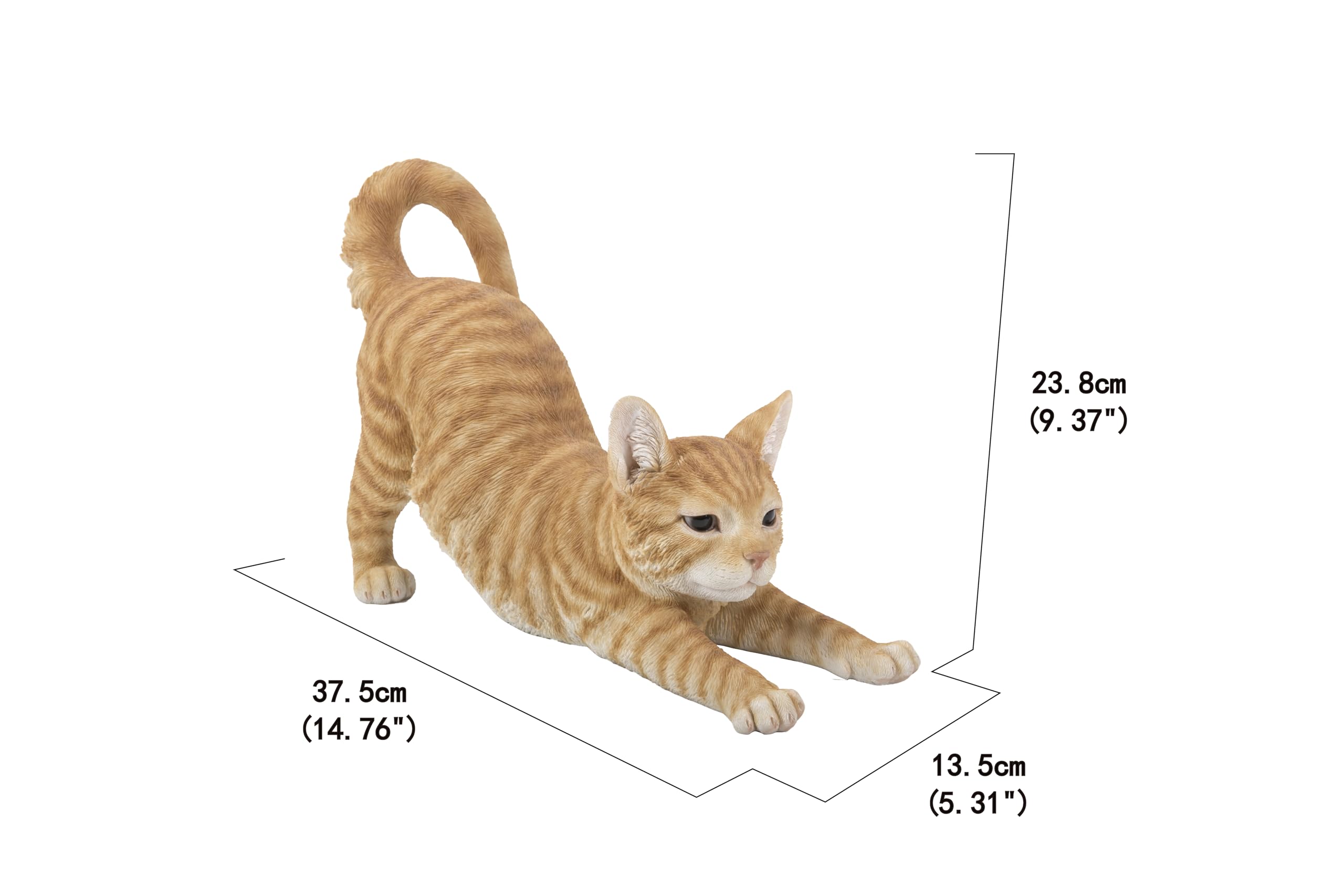 Hi-Line Gift Ltd. Orange Tabby Cat Stretching