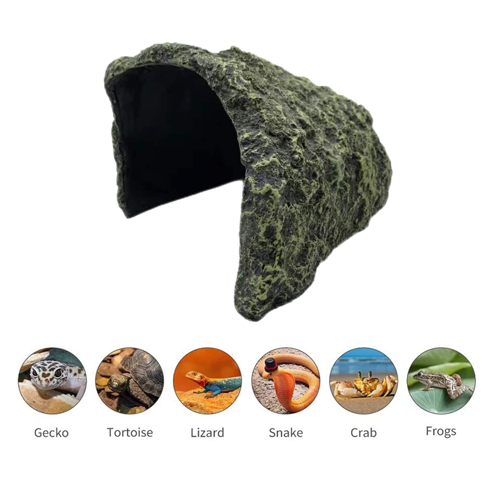 Oversize Reptile Hides And Caves Resin Rock Reptile Aquarium Habitat Hideouts Large Reptile Hiding Cave Lizard Hiding Spot For Bearded Dragon Snakes Tortoise Aquarium Terrarium Hideaway