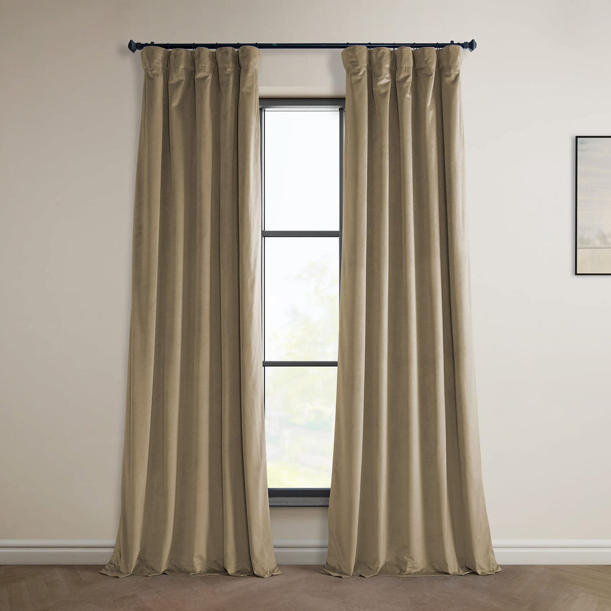 Hpd Half Price Drapes Heritage Plush Velvet Curtains For Bedroom  Living Room 50 X 108, Vpyc-190153-108 (1 Panel) Museum Taupe