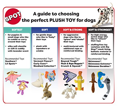Spot Skinneeez Crinklers The Stuffless Crinkle Dog Toy With Squeaker For All Dogs Tug-Of-War Toy For Small And Large Breeds Squeak Toy For Dogs -Goat - Large