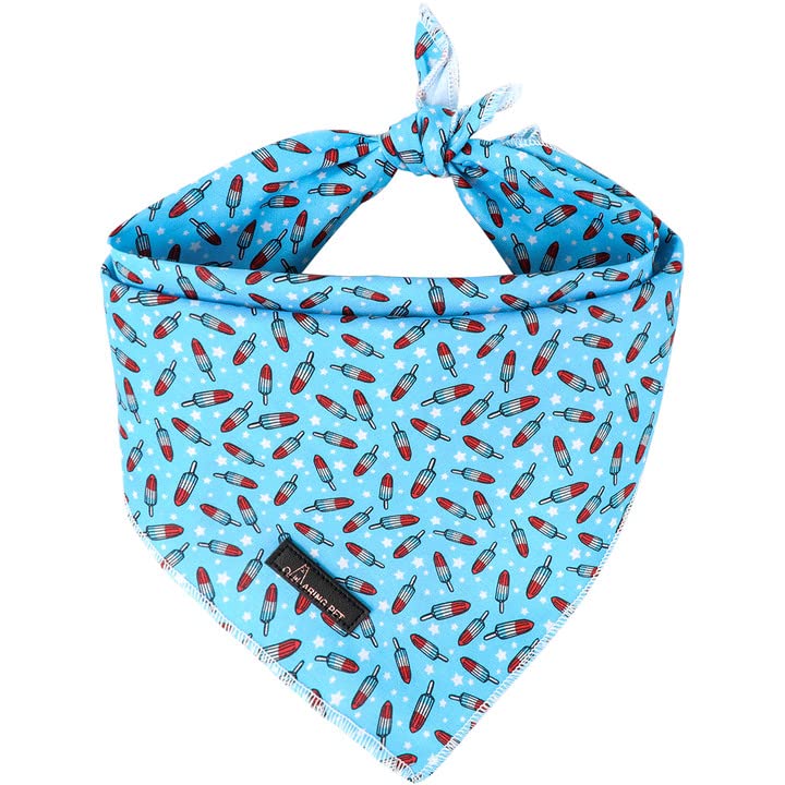 Aring Pet American Flag Dog Bandana-Adorable 4Th Of July Dog Bandanas, Soft Summer Popsicle Dogs Triangle Bibs For Small To Larg