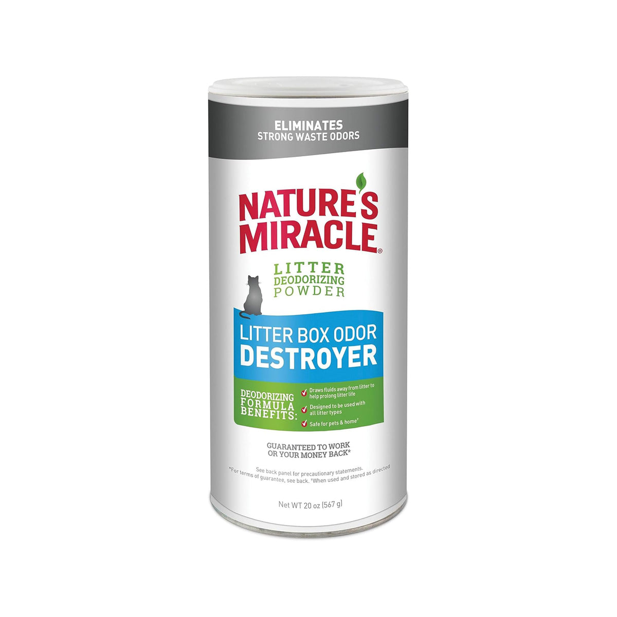 Nature'S Miracle Just For Cats Odor Destroyer Litter Powder, 20 Oz, White