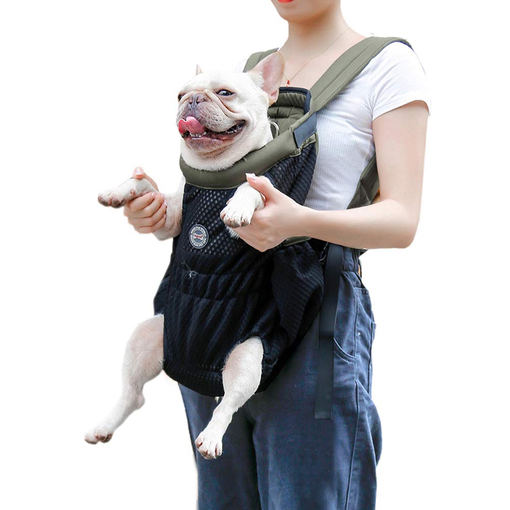 Dog Carrier Backpack, Pet Front Carrier Backpack Legs Out Dog Chest Carrier For Small Medium Dogs, Hands-Free Cat Backpack Carrier Dog Travel Backpack Airline Approved Hiking Bike Motorcycle