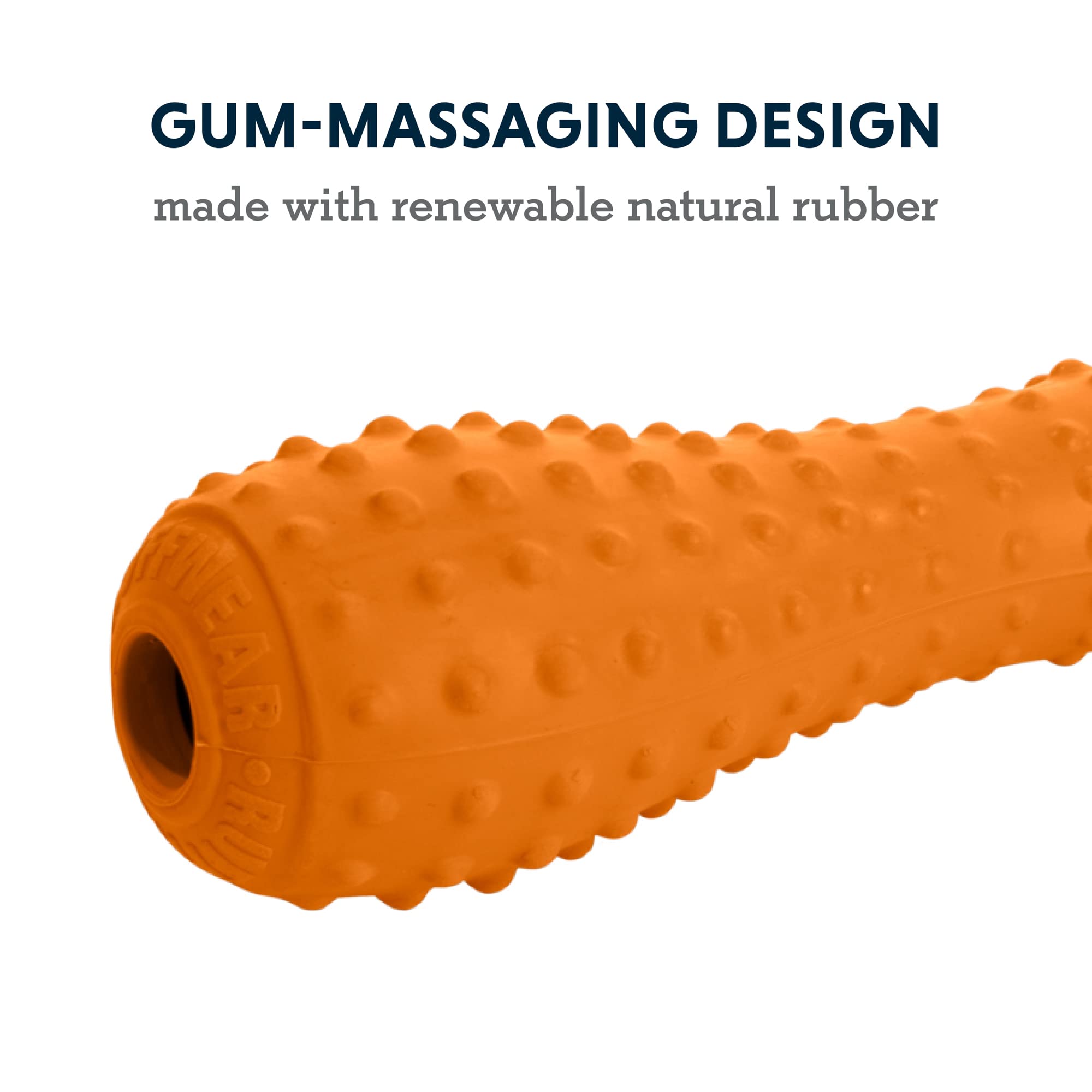 Ruffwear, Gourdo Natural Rubber Throw Toy For Dogs With Rope Handle, Campfire Orange, Large