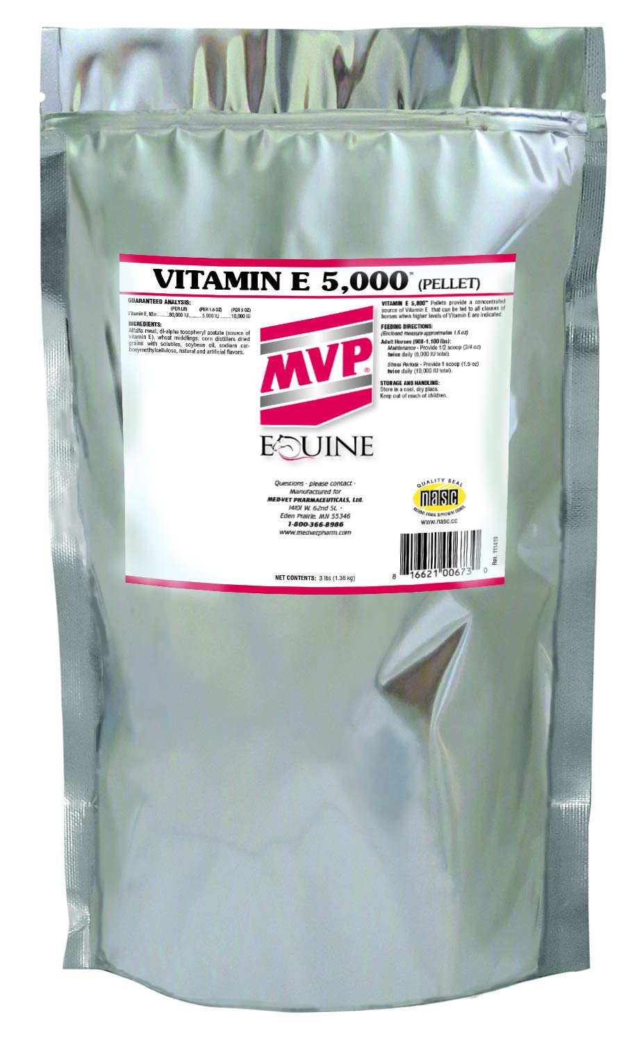 Vitamin E 5,000 (3lb) Pelleted Vitamin E for Horses
