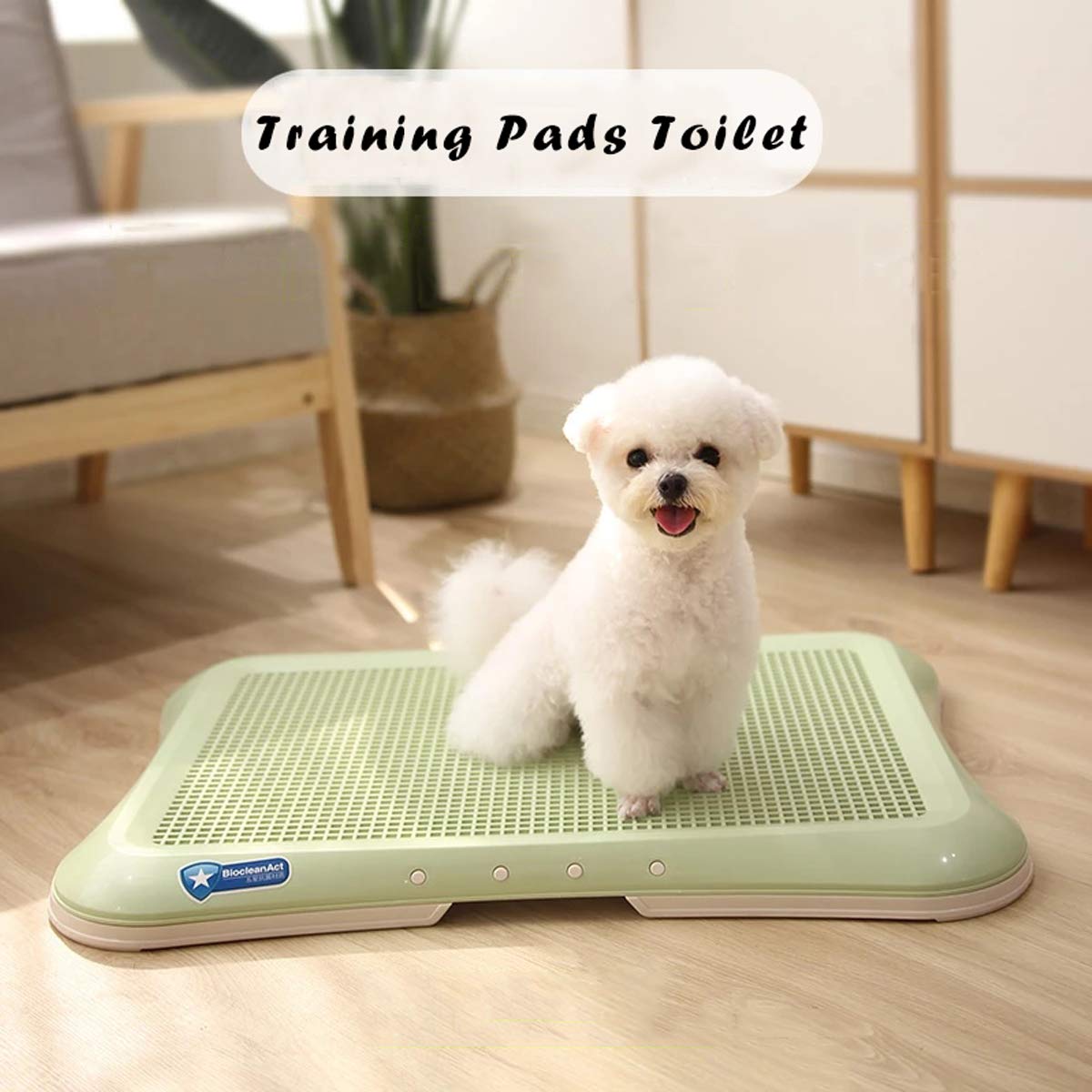 Mxcell Training Pads Toilet For Puppies Square Pet Training Toilet With Tray For Dogs Potty Trainer Indoor Outdoor Small Green