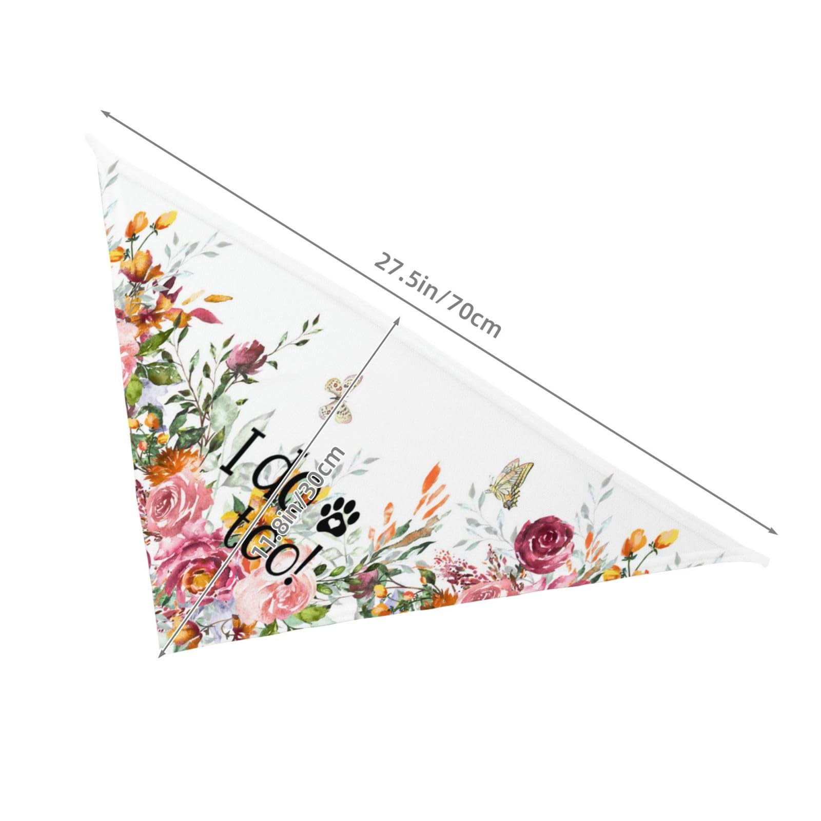 Funny White Wreath Wedding Dog Bandana Scarf Triangle Bibs Pet Accessories Cat Kerchief