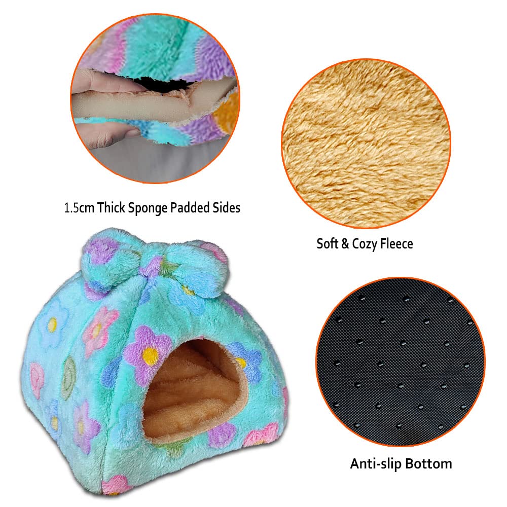 GINIDEAR Guinea Pig Bed, Guinea Pig Hideout House Accessories Warm Bed for Small Animals Hamsters Chinchillas Dwarf Bunnies Hedg