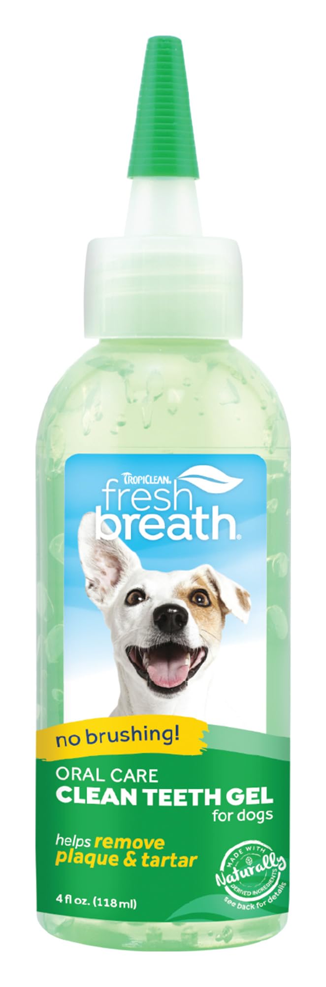 Tropiclean Fresh Breath For Dogs | No Brush Dental Gel For Dogs | Dog Dental Gel & Toothpaste For Plaque, Tartar & Stinky Breath | Made In The Usa | 4 Oz.