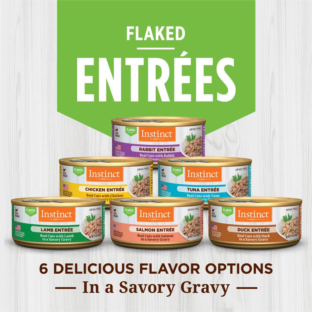 Instinct Flaked Rabbit Entr  e Wet Cat Food 5.5 oz. Can