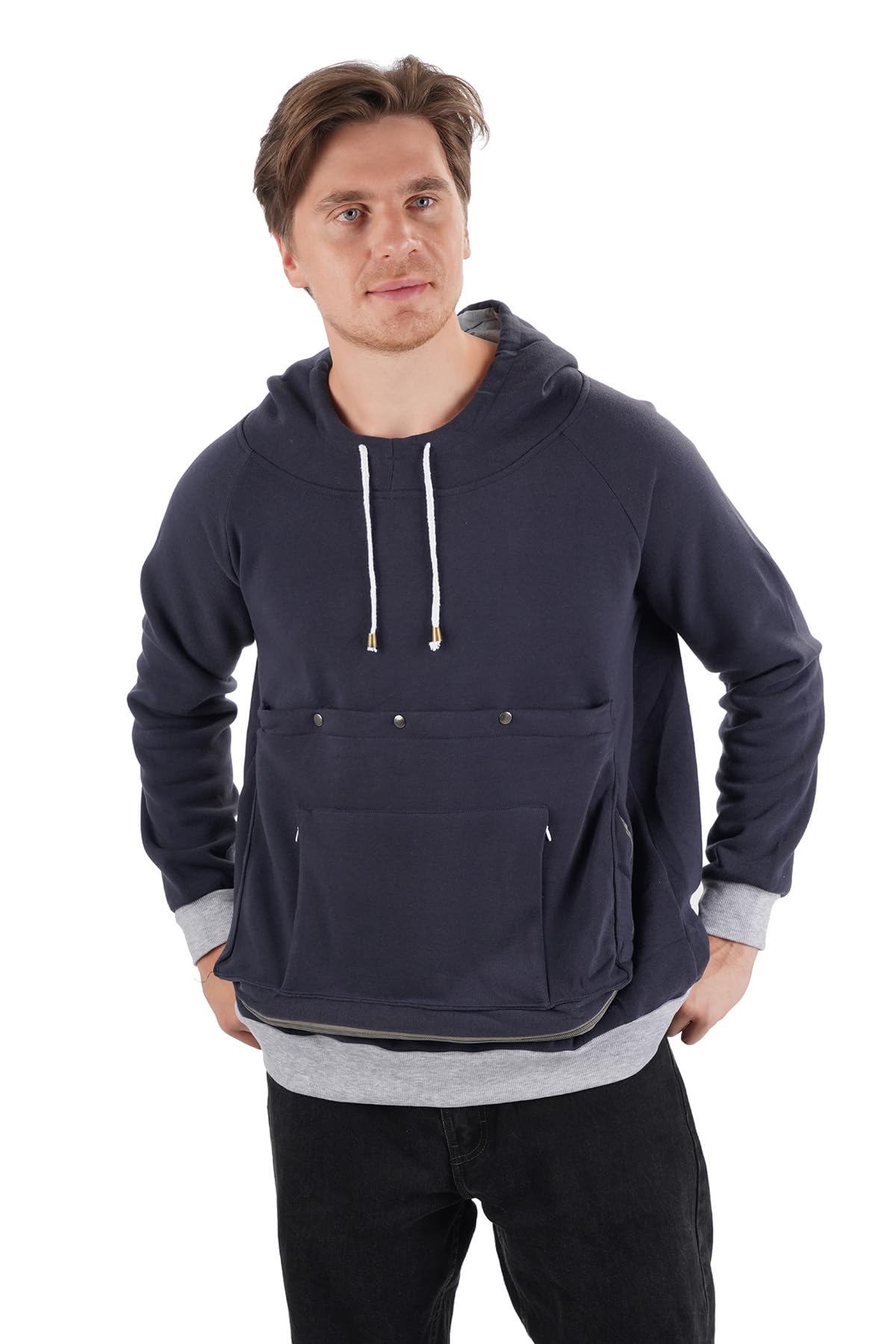 Cat Dog Carrier Hoodie Big Pet Pouch Sweatshirt Puppy Kitten Holder Carrier Pullover Top Kangaroo Unisex Hoodies (Adult, Xx-Larg