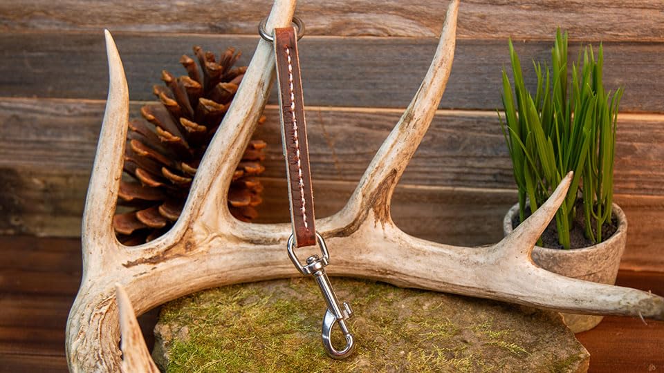 Brown Leather Pull Tab W/Stainless Steel Hardware