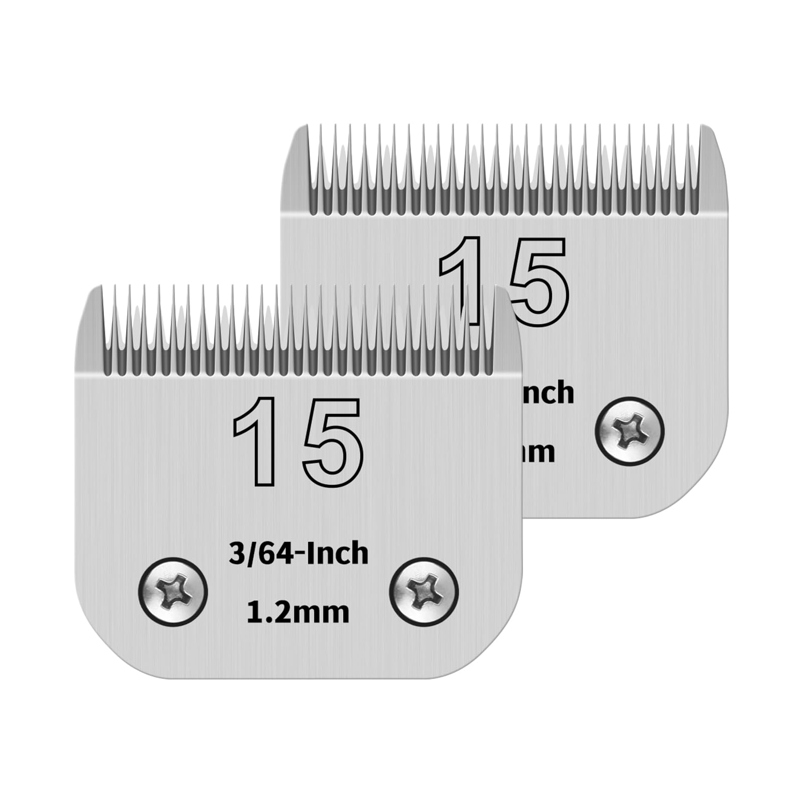 YAZIYIR 15# Pet Dog Grooming Detachable Ceramic Blades,Compatible with Andis,Oster A5,Wahl KM10 Clippers,Cut Length 8/32''(1.2mm