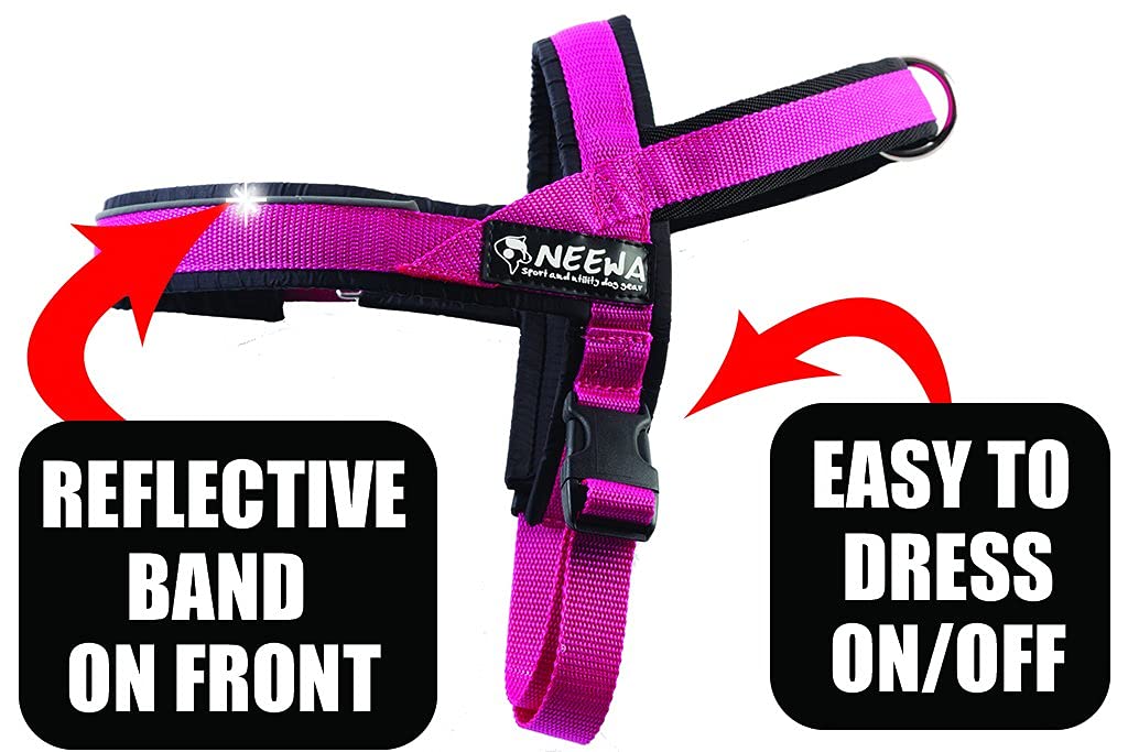 Neewa Sport Harness (Large, Yellow), Padded Dog Harness, With Control Handle, Easy To Put On And Take Off