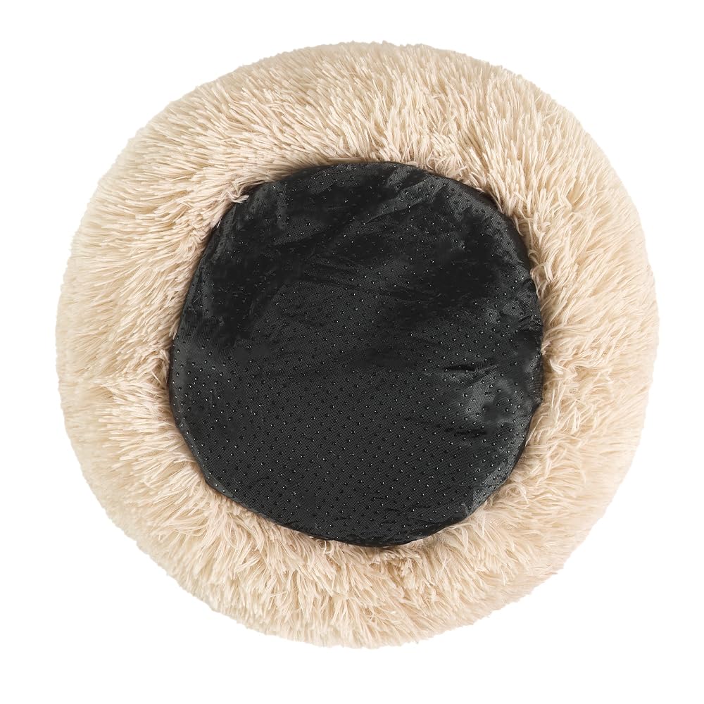 Otoez Kitten Puppy Bed Extra Small Xs Round Dog Cat Beds Anti Anxiety Plush Pet Calming Donut Bed With Non-Slip Waterproof Botto