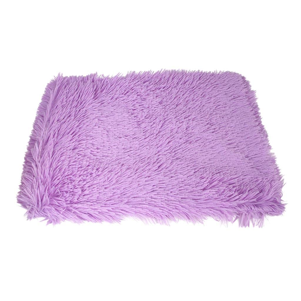 MERISHOPP Dogs Blanket Nest Cage Plush Cushion Soft Kennel Mat Winter Warm Purple | Pet Supplies | Dog Supplies | Beds