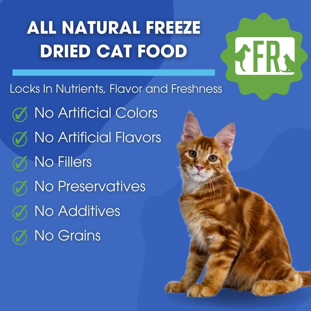 Formula Raw Freeze-Dried Raw Cat Food - Lamb Formula, High Protein, Grain-Free, Whole Ingredients, No Additives, Meal Mixer or T