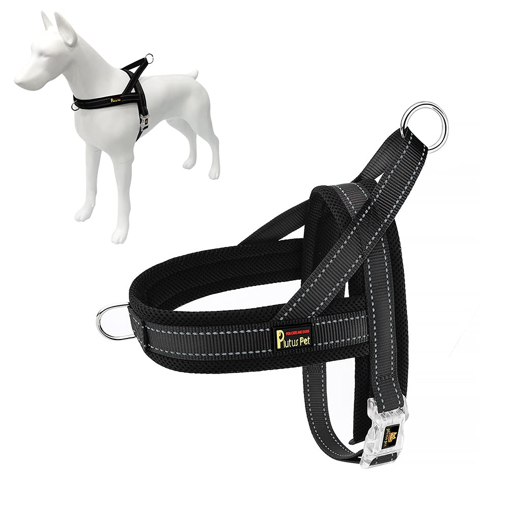 Plutus Pet No Pull Dog Harness With Breathable Mesh Padded, Adjustable Reflective Escape Proof Dog Harness, Quick Fit Dog Vest H