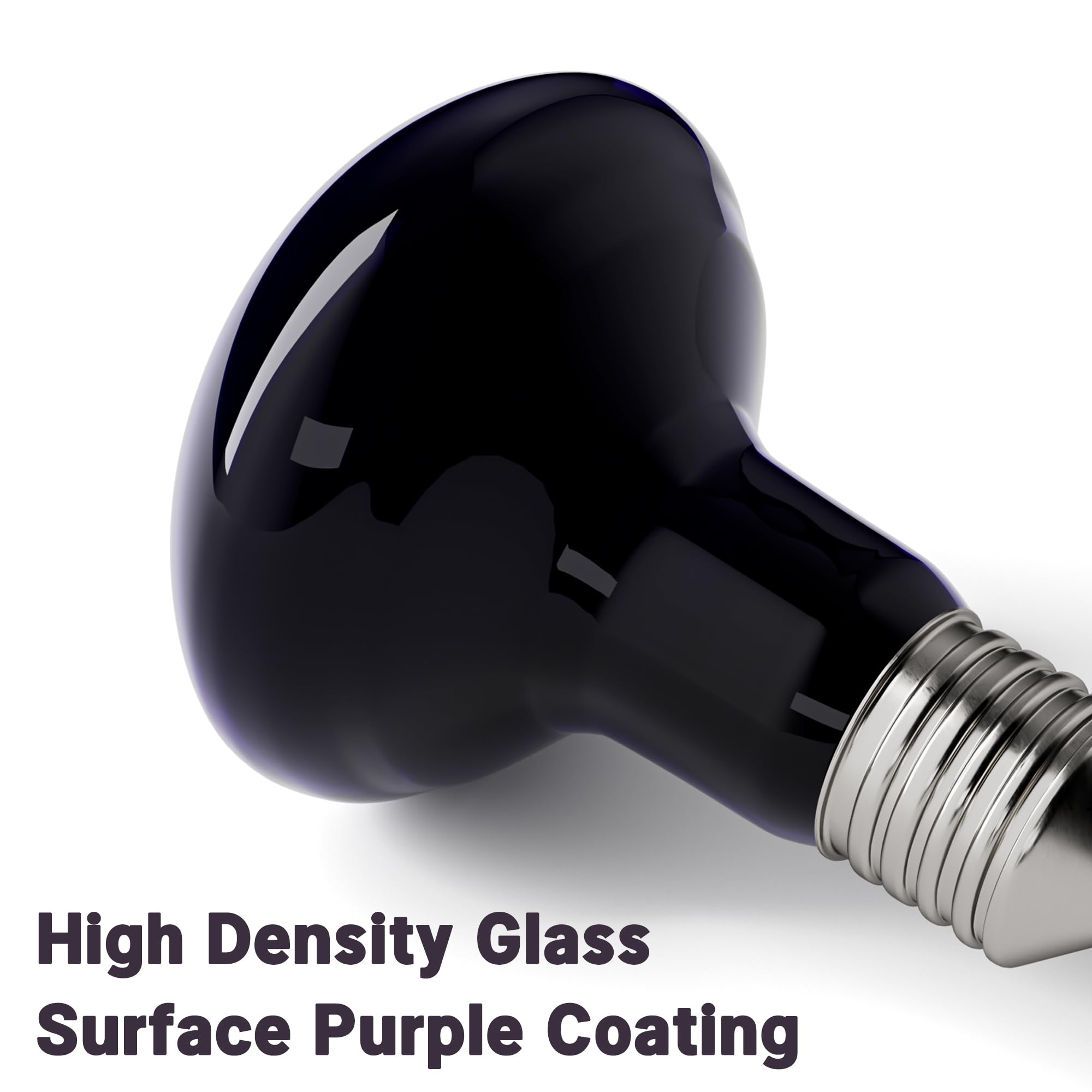 HARTOMPET 75W Reptile Night Light Bulb, UVA Heat Lamp - Simulate Natural Moonlight, Purple Basking Lamp for Bearded Dragon, Liza