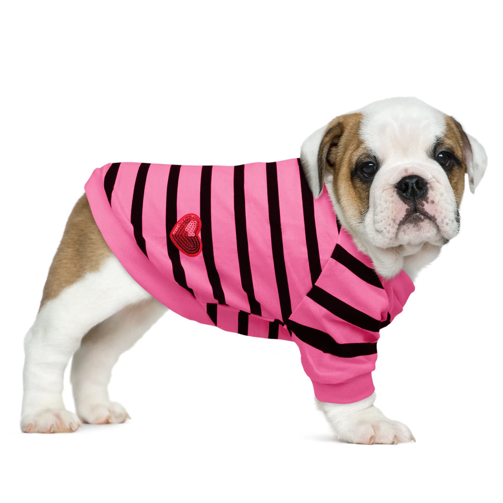 Preferhouse Pet Dog Striped T-Shirt Dogs Cats Cotton Vest Spring Summer Pet Apparel Tee Shirt Suitable For Small And Medium Large Pets French Bulldog Bichon