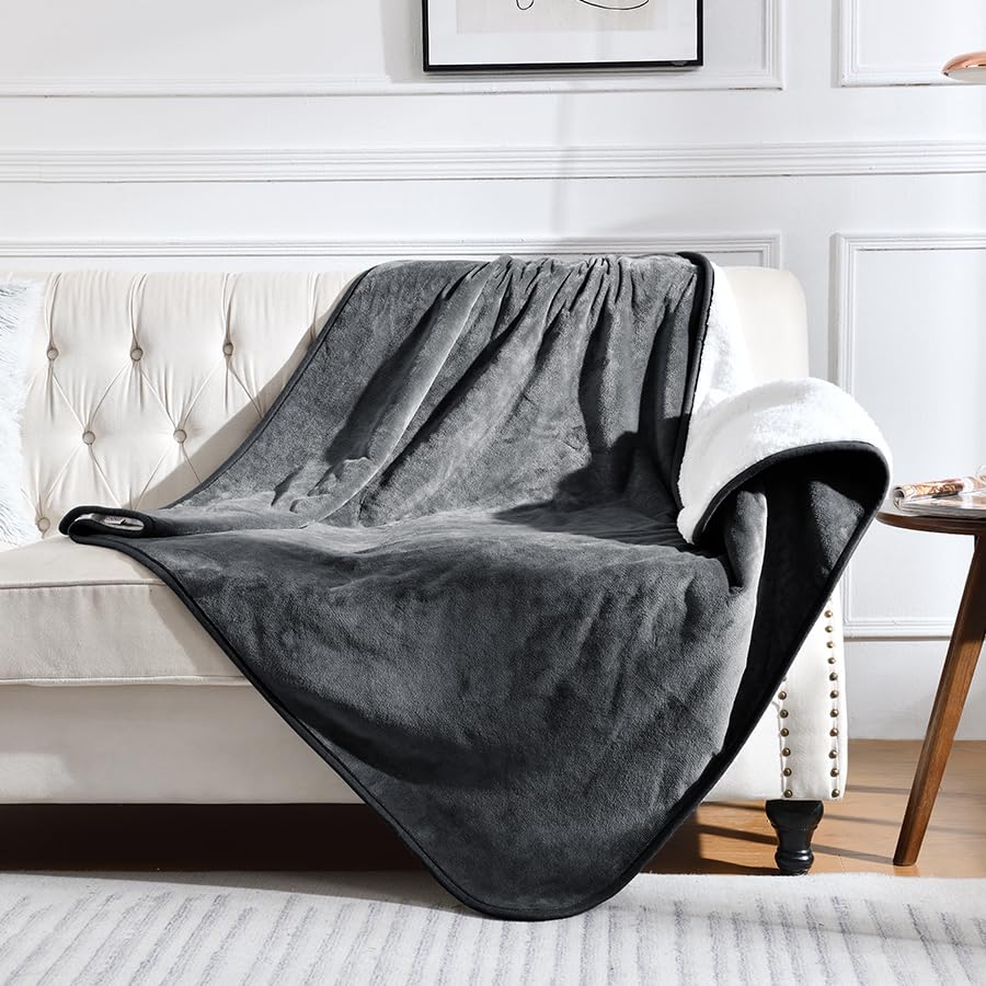 Yaning Waterproof Blanket For Bed Couch Sofa, Soft Liquid Pee Proof Pet Blanket For Dog Puppy Cat, Reversible Sherpa Fleece Furn