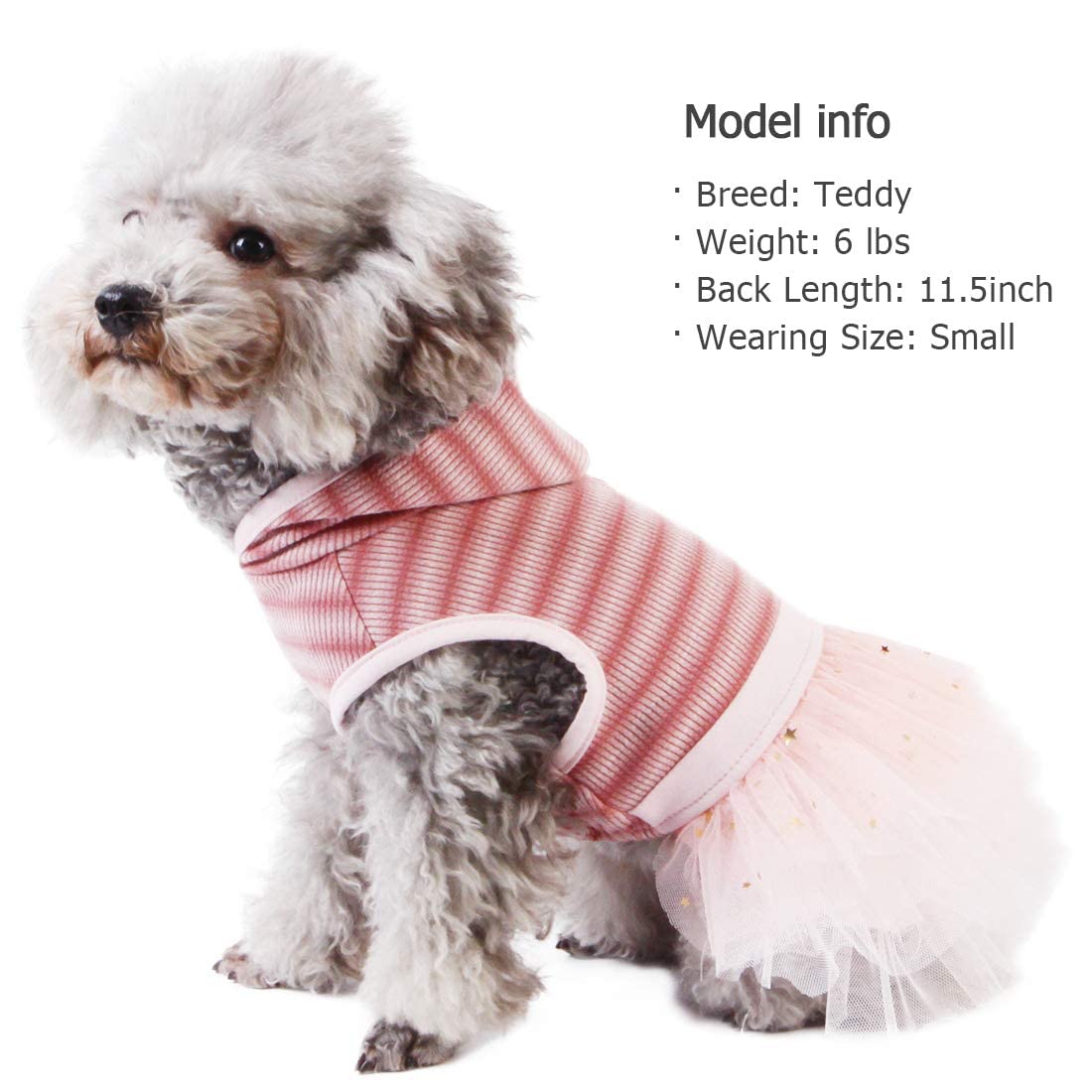 Kyeese Dog Sweater Dresses For Small Dogs With Hoodie Cat Dress Puppy Dog Dress With Leash Hole