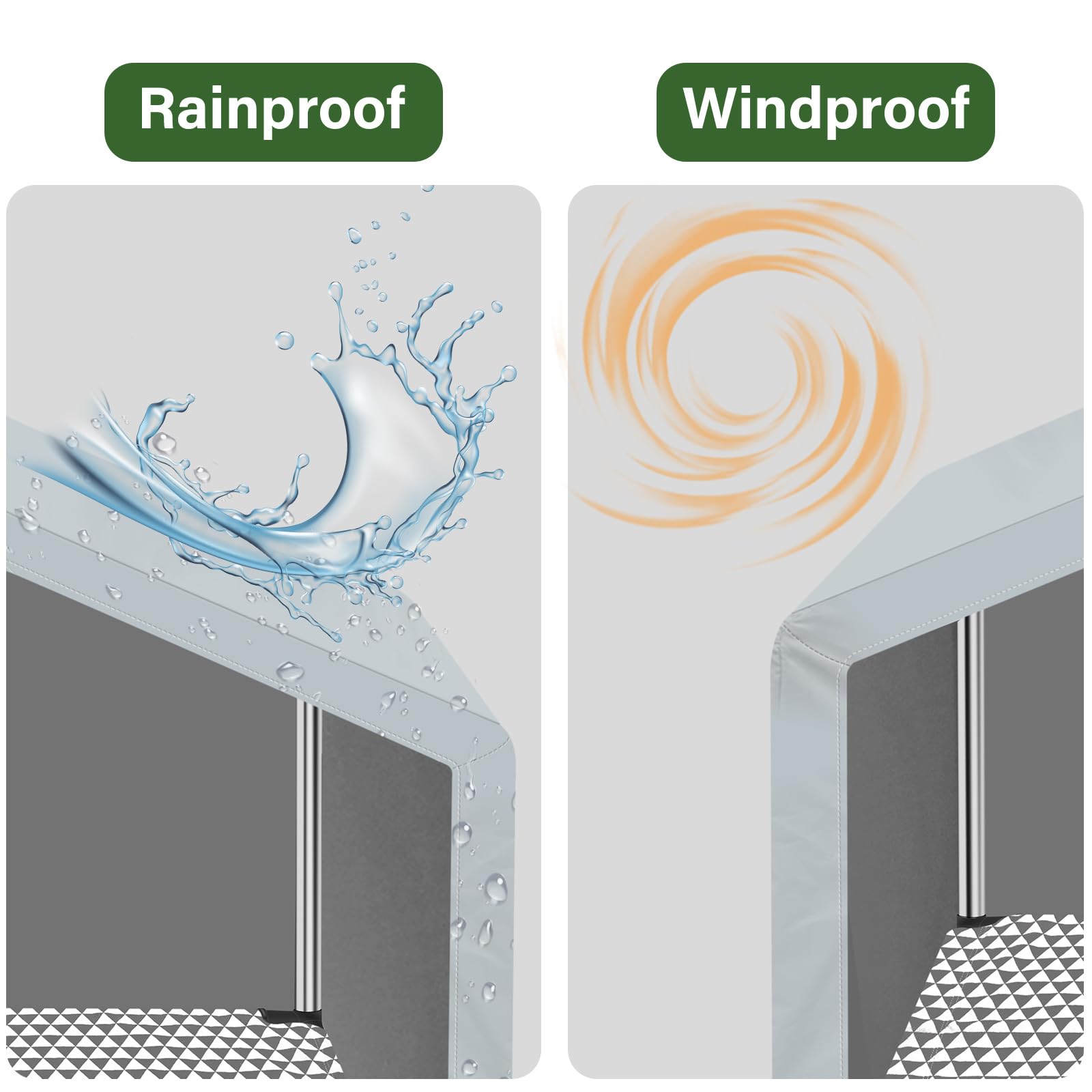 Outdoor Cat House,Indoor Cat Condos,Insulated Dog House,Cat Tent,For Cat&Dog (Upgraded Version) (Gray Triangle, S)